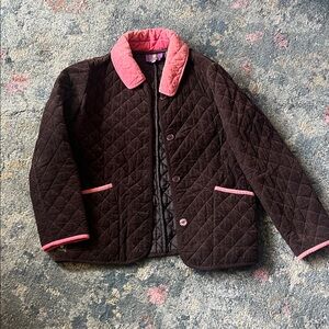 Women's Quilted Jacket with Pink Accents